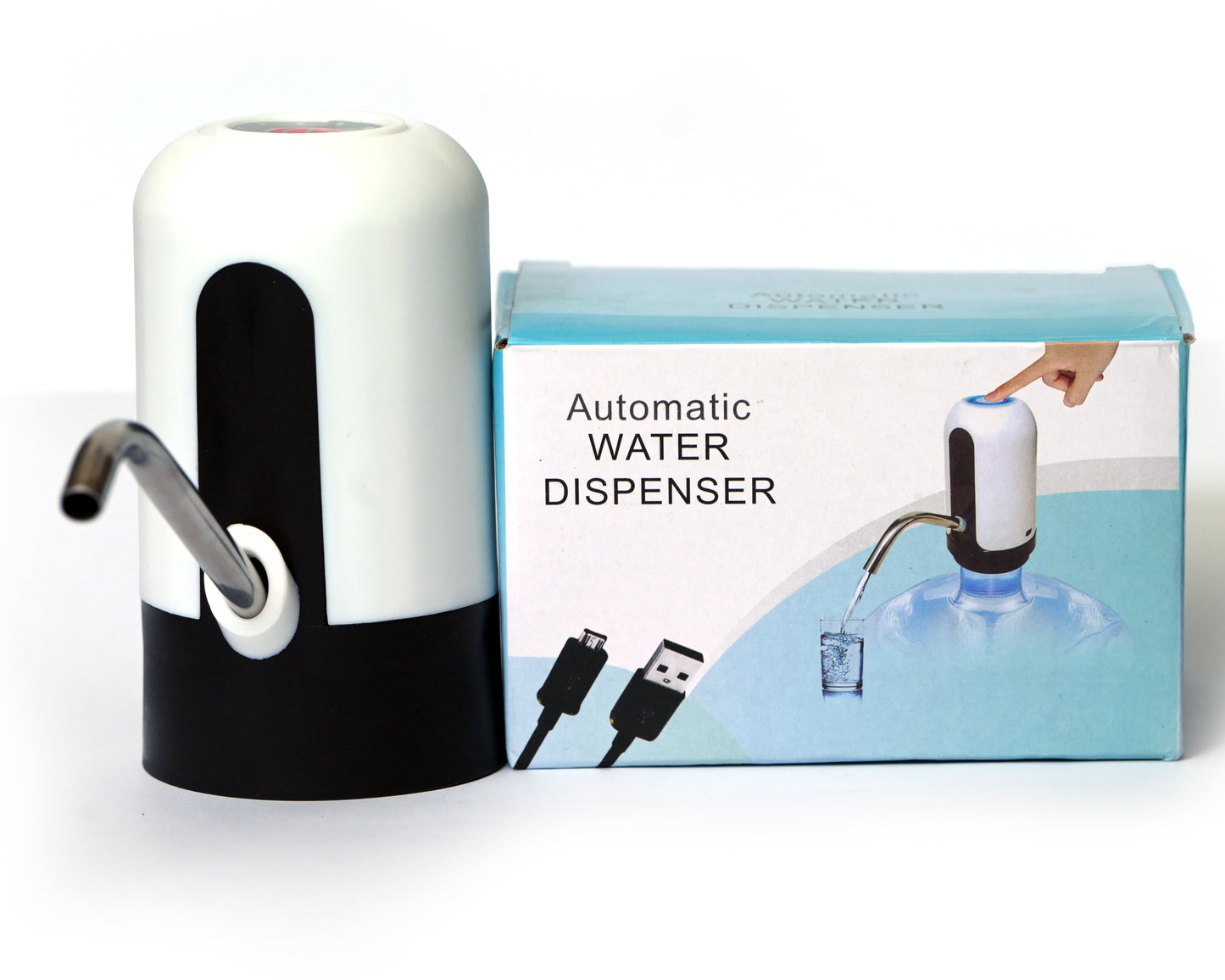 Black and white automatic water dispenser
